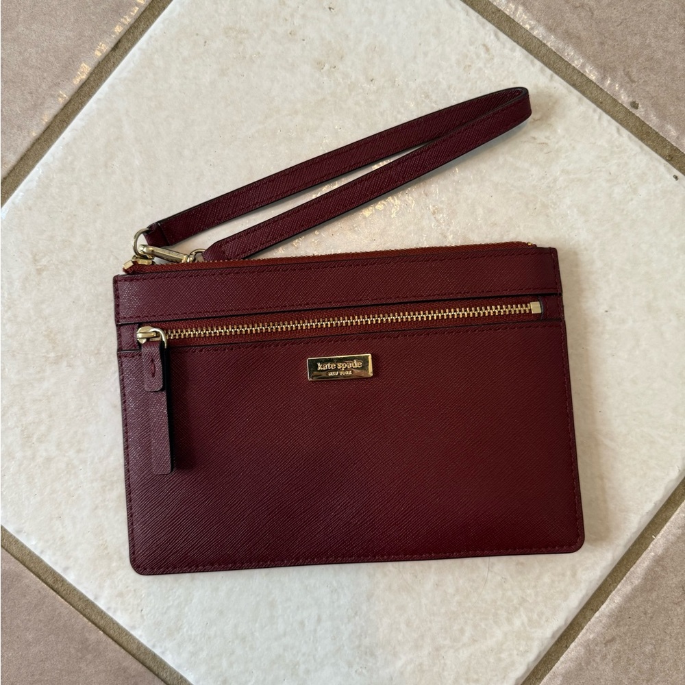 Kate Spade Burgundy Wristlet